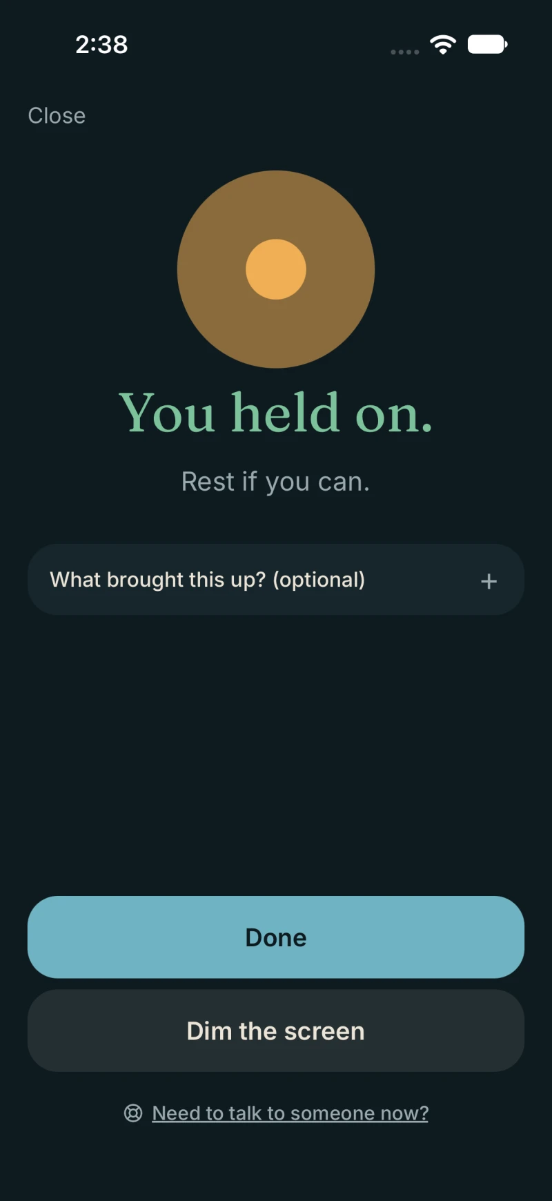 You held on. Rest if you can.